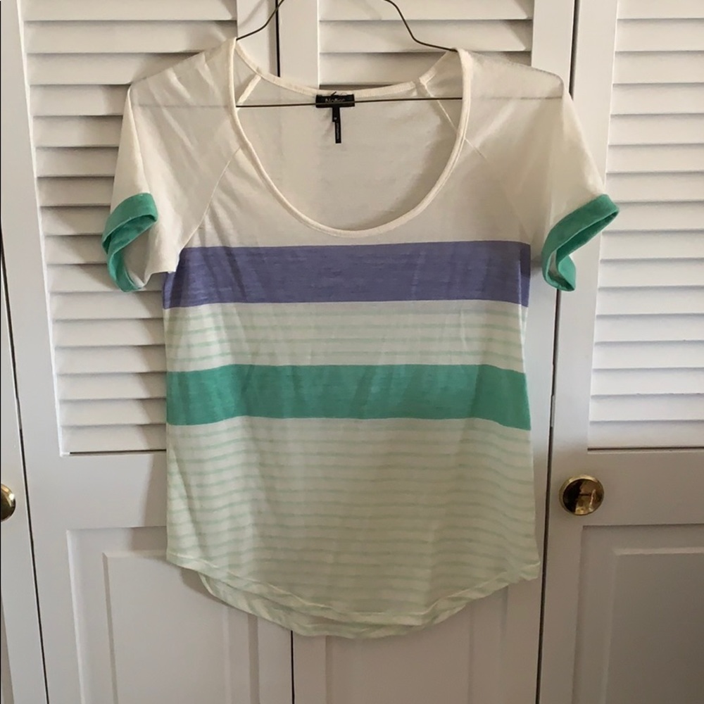 Cozy striped scoop neck T!